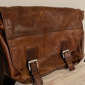 Fossil leather messenger bag